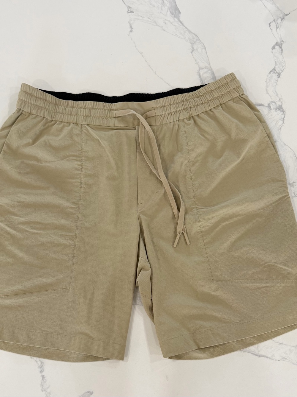 Lululemon Bowline Short 8" Stretch Ripstop Mens XL Tan Khaki Casual Gym Shorts